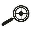 Report magnifier icon simple vector. Digital business Royalty Free Stock Photo