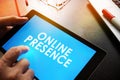 Report about Online Presence.