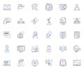 Report line icons collection. Analysis, Overview, Findings, Summary, Results, Insight, Presentation vector and linear