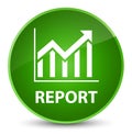 Report (statistics icon) elegant green round button Royalty Free Stock Photo