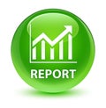 Report (statistics icon) glassy green round button