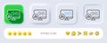 Report statistics line icon. Column graph sign. Neumorphic buttons. Vector