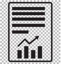 Report text file icon on transparent. flat style. document with chart icon for your web site design, logo, app, UI. file symbol.