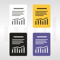 Report text file vector icon.