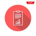Report text file vector icon, Document with chart symbol