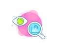Report timer line icon. Column graph sign. Vector