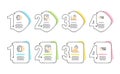 Report timer, Smartphone sms and Internet report icons set. Education sign. Vector