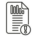 Report urgent icon outline vector. Computer data