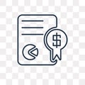 Report vector icon isolated on transparent background, linear Re Royalty Free Stock Photo