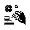 report writing glyph icon vector illustration sign