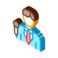 Reporter Cadre isometric icon vector illustration