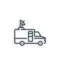 reporter icon vector from vehicles transportation concept. Thin line illustration of reporter editable stroke. reporter linear