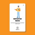 reporter news vector