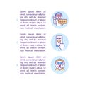 Reporting cyberbullying concept line icons with text