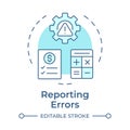 Reporting errors soft blue concept icon Royalty Free Stock Photo