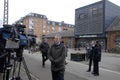 REPORTING TERRO IN COPENHAGEN Royalty Free Stock Photo