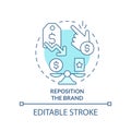 Reposition brand turquoise concept icon Royalty Free Stock Photo