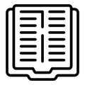 Repository book icon outline vector. Peruse view
