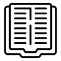 Repository book icon outline vector. Peruse view Royalty Free Stock Photo