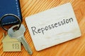 Repossession is shown on the business photo using the text