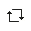 Repost icon in line style. Social media repost, retweet symbol