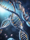 Representation of the DNA double helix - Deoxyribonucleic acid - AI Generated Royalty Free Stock Photo