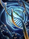 Representation of the DNA double helix - Deoxyribonucleic acid - AI Generated Royalty Free Stock Photo