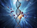 Representation of the DNA double helix - Deoxyribonucleic acid - AI Generated Royalty Free Stock Photo