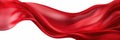 A Representation Of Flying Red Silk Fabric Showcasing Waving Satin Cloth Against A Background Royalty Free Stock Photo