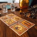 Representation of fortune teller and tarot cards. Royalty Free Stock Photo
