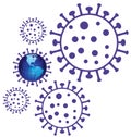 Representation of a global virus pandemic
