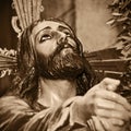 Jesus Christ praying in the Garden of Gethsemane