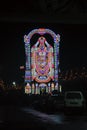 Representation of Lord Balaji with led lights, Navaratri Festival