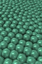 Background with emerald tight pearls