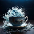 A representation of a storm in a teacup. Royalty Free Stock Photo