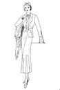 Representation of women`s fashion in the 1920s - Vintage Illustration