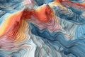 Representational Topographic height map. Generate Ai Royalty Free Stock Photo