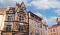 Representative facades of the town of Sarlat la CanÃÂ©da, in PÃÂ©rigord, Dordogne, Nouvelle-Aquitaine, France