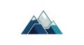 Are represented with white triangles on top of each mountain, set Royalty Free Stock Photo