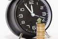 Time is money, accumulation of time leads to wealth and career success Royalty Free Stock Photo