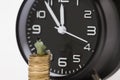 Time is money, accumulation of time leads to wealth and career success Royalty Free Stock Photo