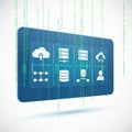 Represents cloud computing data management and information technology Royalty Free Stock Photo