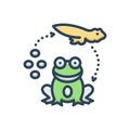 Color illustration icon for Reproduced, beget and larva