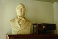 A bust of Amos Bronson Alcott in Fruitlands Farmhouse Royalty Free Stock Photo