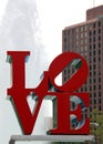 LOVE sculpture, in the Love Park near the City Hall, Philadelphia, PA, USA