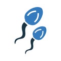 Reproduction, sperm icon, vector graphics