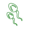 Reproduction, sperm line icon, outline vector