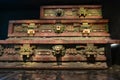 Reproduction of the Temple of the feathered serpent in Teotihuacan, in the National Museum of Anthropology, Mexico City Royalty Free Stock Photo