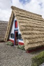 Reproduction of typical farmer cottage with straw-roof, Santana, Madeira Royalty Free Stock Photo