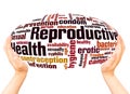 Reproductive Health word cloud hand sphere concept